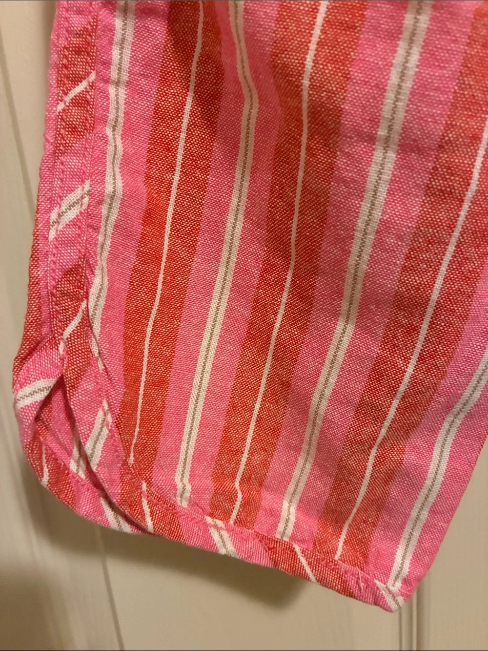 GAP Coral and White Striped Kids Pants